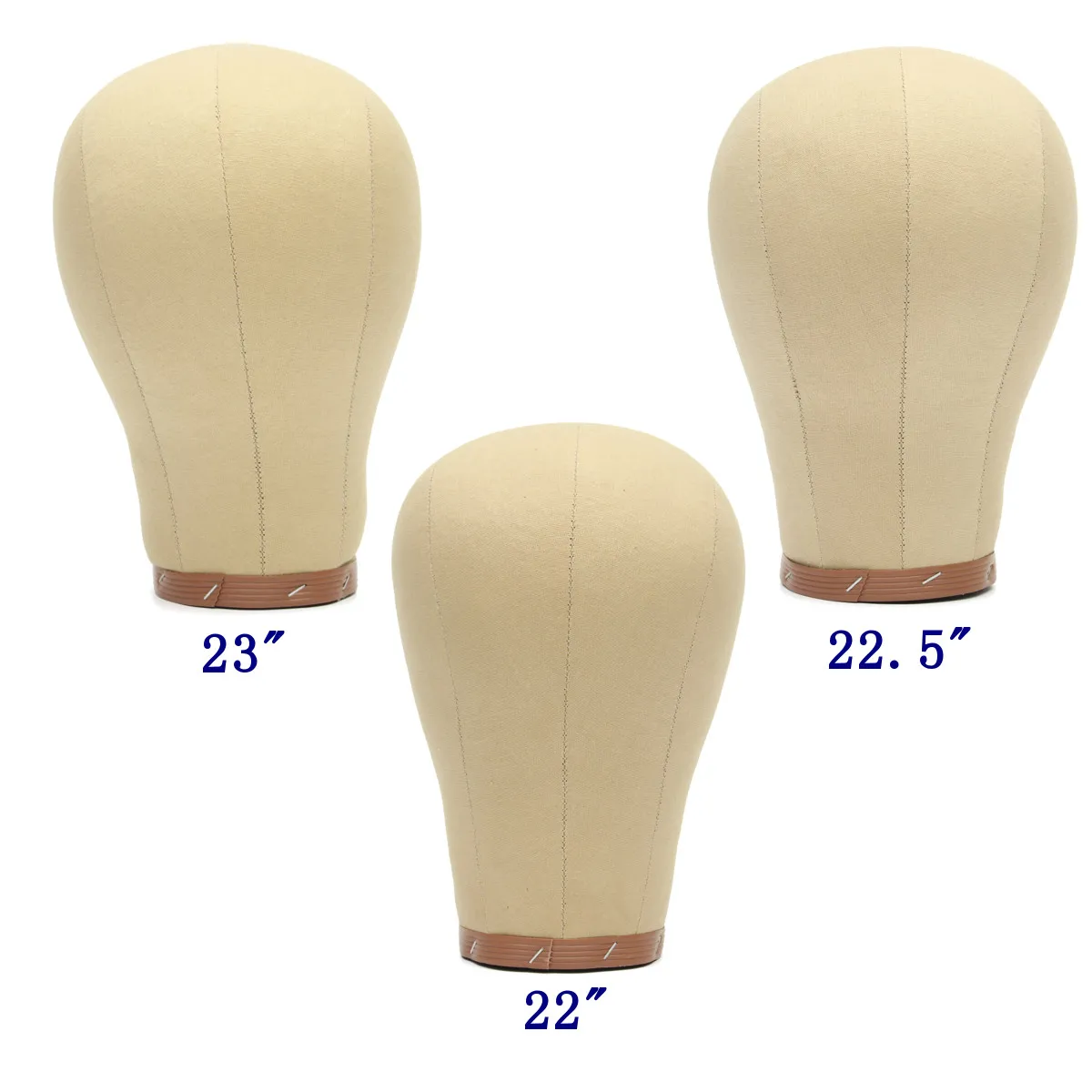 

22/22.5/23 inch Training Mannequin Head Canvas Block Head Display Styling Mannequin Manikin Head Wig Stand
