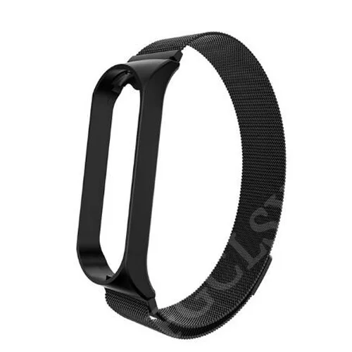 black FGCLSY для Xiaomi mi Band 4 3 ремешок магнитный металлический ремешок для наручных часов mi Band 4 3 Аксессуары для браслетов браслет из нержавеющей стали - Цвет: black