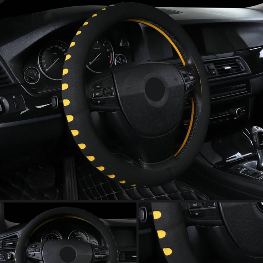 Чехол рулевого колеса автомобиля Универсальный подходит для большинства автомобилей 38 см диаметр EVA Пробивка автомобиля-Стайлинг Аксессуары для интерьера