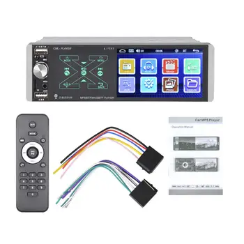 

4" Touch Screen 1Din Car MP3 MP4 MP5 Video Audio Radio Player Bluetooth Car Reversing Parking Monitor With Remote Control 2020
