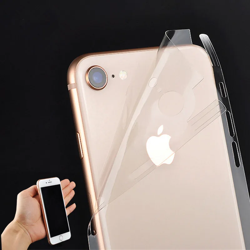 Для iPhone11 Pro MAX задняя пленка кожа полное покрытие наклейка для iPhone6s 7 8 Plus X XR XS MAX телефон защитная пленка цветная наклейка - Цвет: Transparent