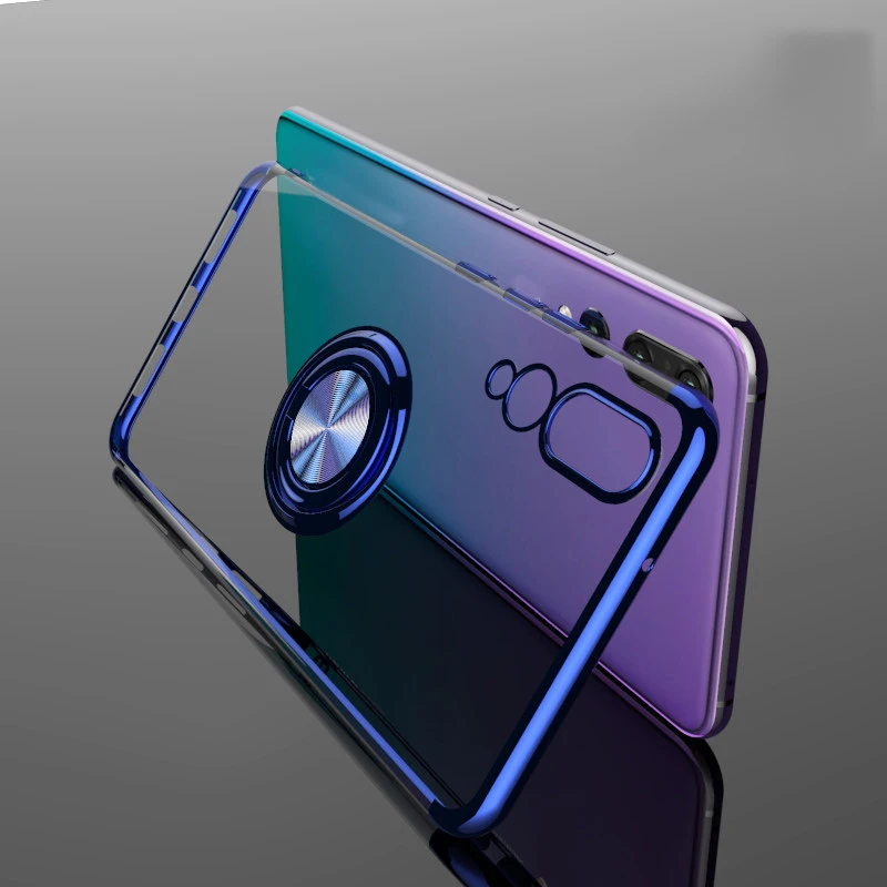 Clear Ring Cover Case For Xiaomi Mi 9T Magnetic Transparent Silicone For Redmi Note 9 9S 7 8 Pro Phone Case