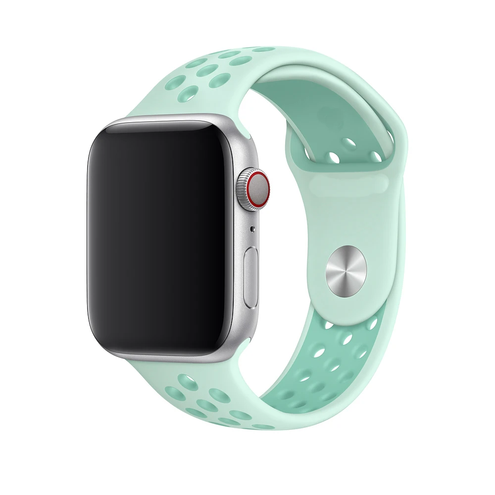 Замена KeBitt спортивный ремешок для Apple Watch 38 мм 40 мм 42 мм 44 мм, силиконовый ремешок, Браслет совместим с iWatch серии 5/4 - Цвет ремешка: Green