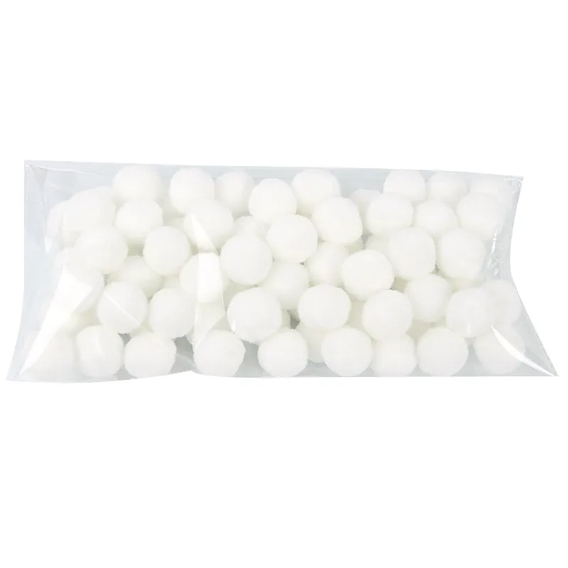 white 25 мм 50 шт DIY мягкий пушистый шарик-помпон для открыток шляпа сумка для одежды Ювелирные изделия декоративный помпон новое украшение для дома - Цвет: white