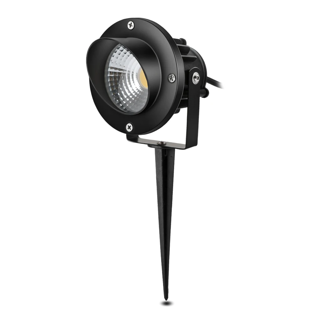 10W COB LED with Spike Lawn Garden Flood Light Yard Patio Path Spotlight Lamp Waterproof US Plug AC 85-265V US Plug Warm White