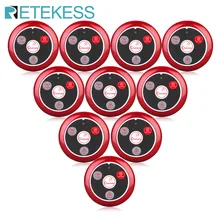 Беспроводной пейджер Retekess T117, 10 шт., кнопка вызова, для ресторана, система вызова, оборудование для ресторанов Беспроводной пейджер Retekess T117, 10 шт., кнопка вызова, для ресторана, система вызова, оборудование для ресторанов