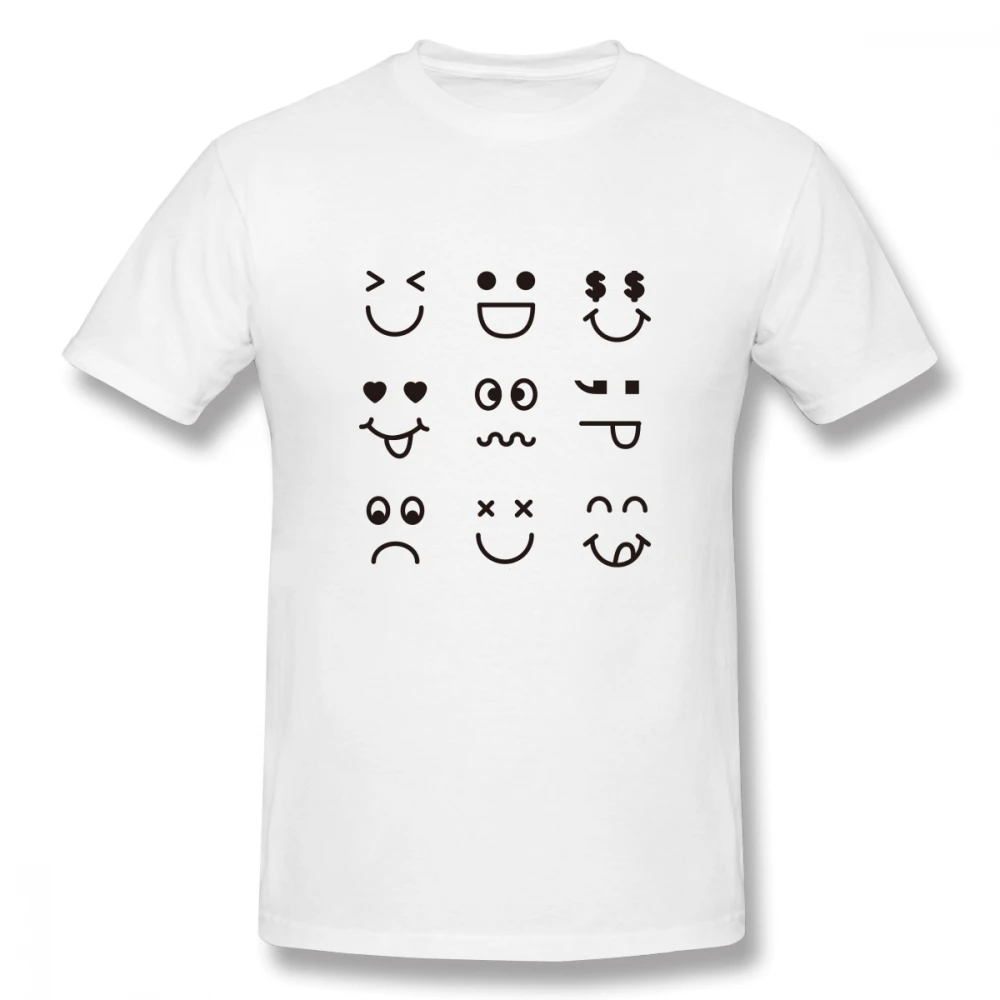

2019 Men's Basic Short Sleeve T-Shirt 3D Print t shirt Smiley Emoticons Cotton Funny T-shirt homme Top Tees