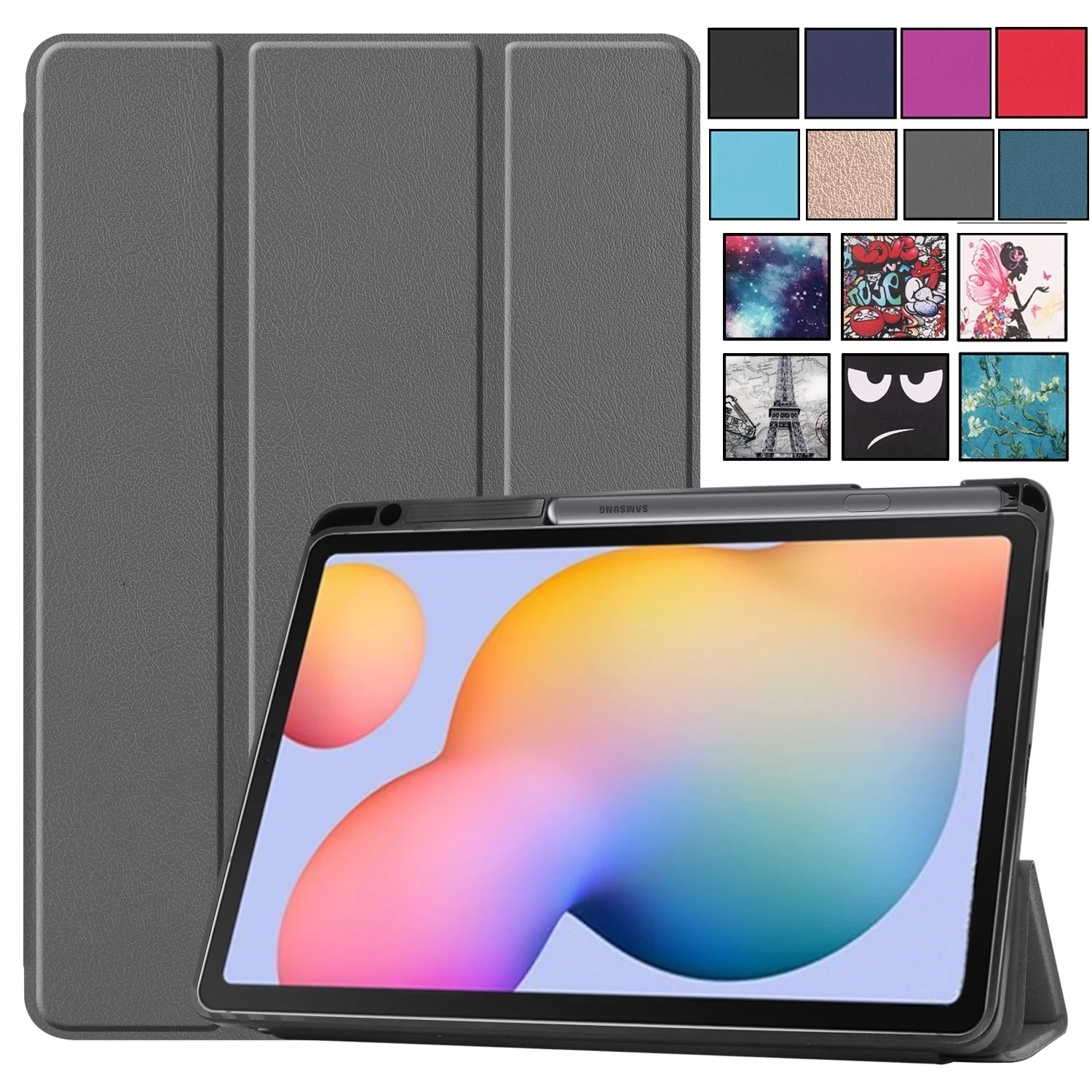 3 складной чехол с подставкой Чехол для Samsung Galaxy Tab S6 Lite 10 4 SM P610 P615 P617 карандашница