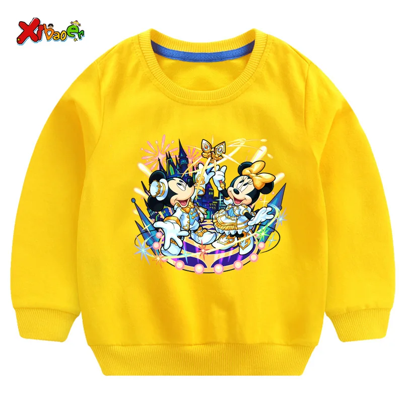 Baby Girls sweatshirts toddler boy hoodie Pullover Printed cute long sleeves children kids new fashion 2T - Цвет: sweatshirt yellow