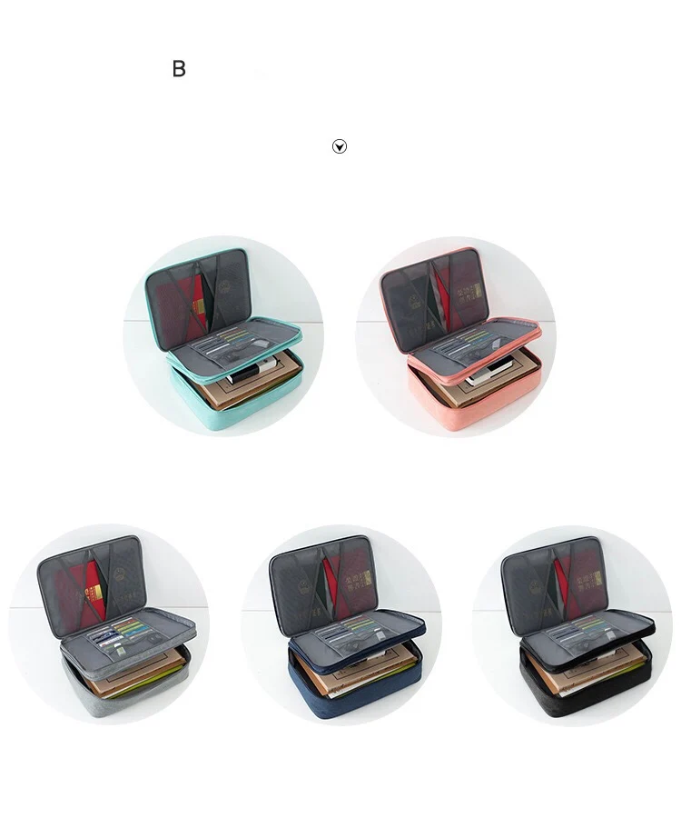 Document storage bag new family extra-large capacity file bill document household registration passport finishing bag