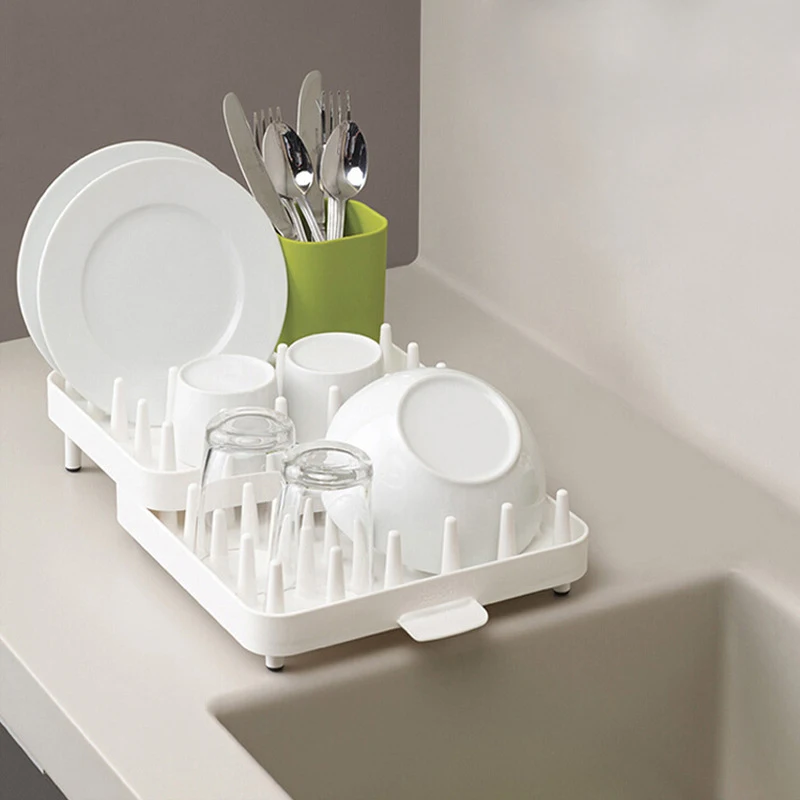 

Adjustable Tableware Dish Drain Storage Rack Organizer Multi-Function Home Kitchen Bathroom Sundries Cup Storage Rack Shelf