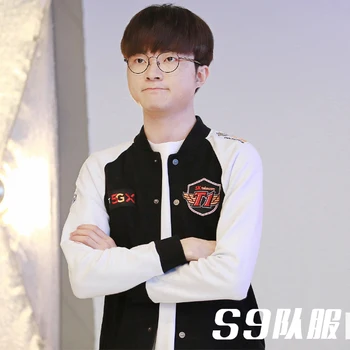

2019 LoL League S9 Season Skt1 Team Uniform Player SKT Faker Uniform Jersey Jacket Sweatshirt Cotton Fleece Embroidery Hoodie