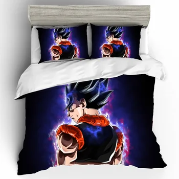 

3D King Size Bed Linen Set Dragon Ball Home Textiles Bedspread Luxury Couple Bedding Set Duvets And Linen Sets Bed Linen Cotton