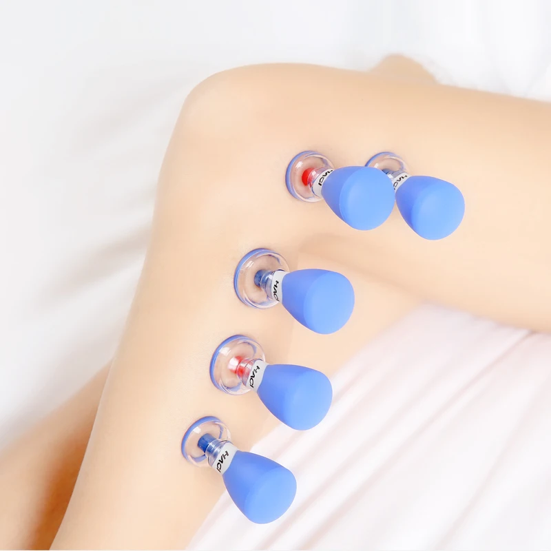 New Products 6 Pcs HACI WU XING Needle Bipolar Strong Magnetic Vacuum Acupuncture Cupping Set Chinese Therapy Pressure Cupping 6