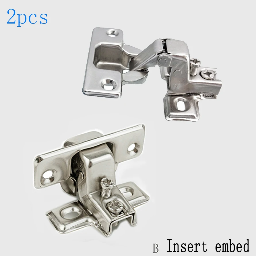 Cabinet door hinge silver inner push door hidden corner door hinge small side spring hardware furniture hinge