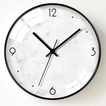 

Nordic Modern Wall Clock Creative Silent Glass Round Fashion Wall Clock Reloj Digital Pared Bedroom Decoration Wall Clock MM60WC
