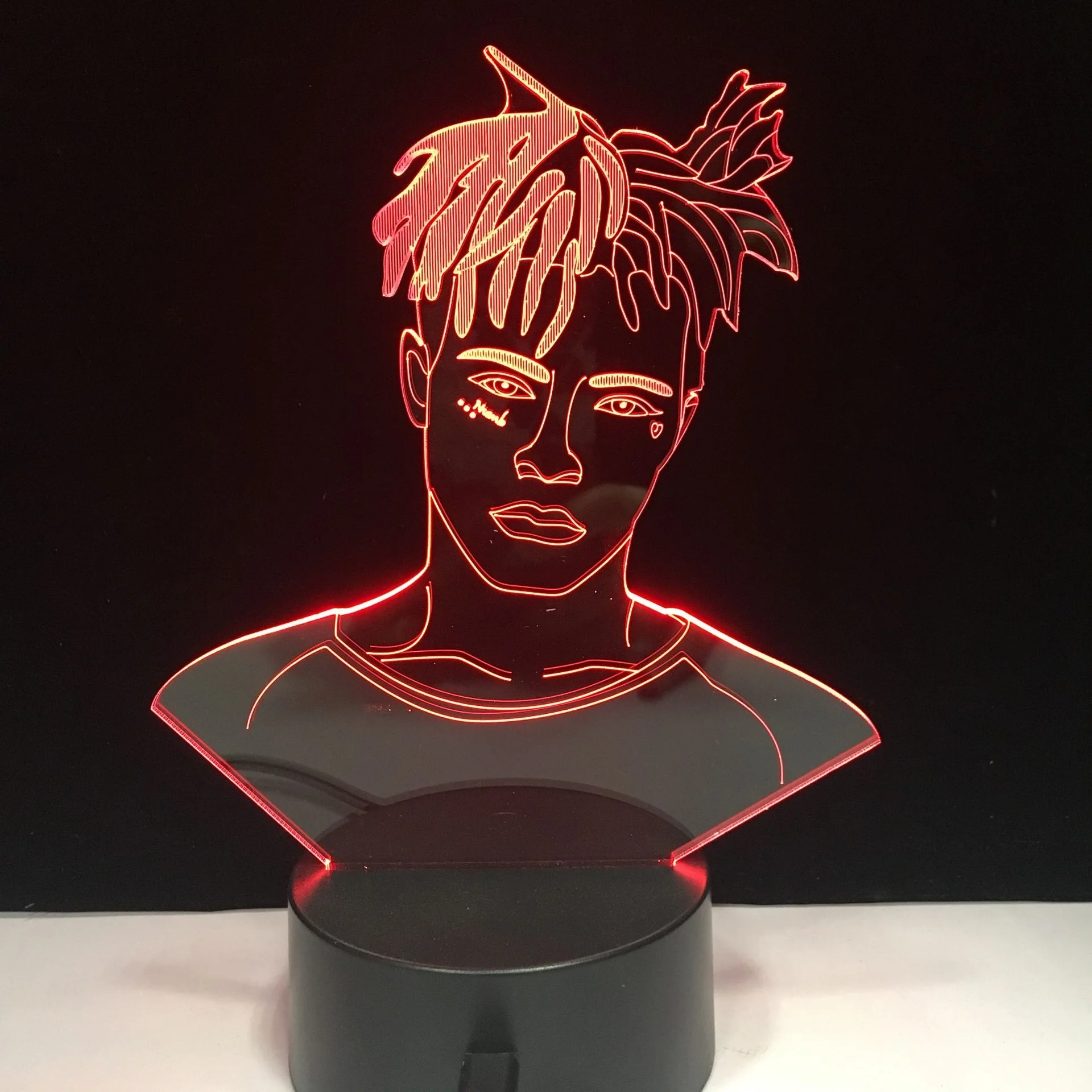 XXX Tentacion The Raper рисунок 3D иллюзия Лампа украшения ночные светильники Jahseh Дуэйн Рикардо Onfroy сувенир подарки для фанатов