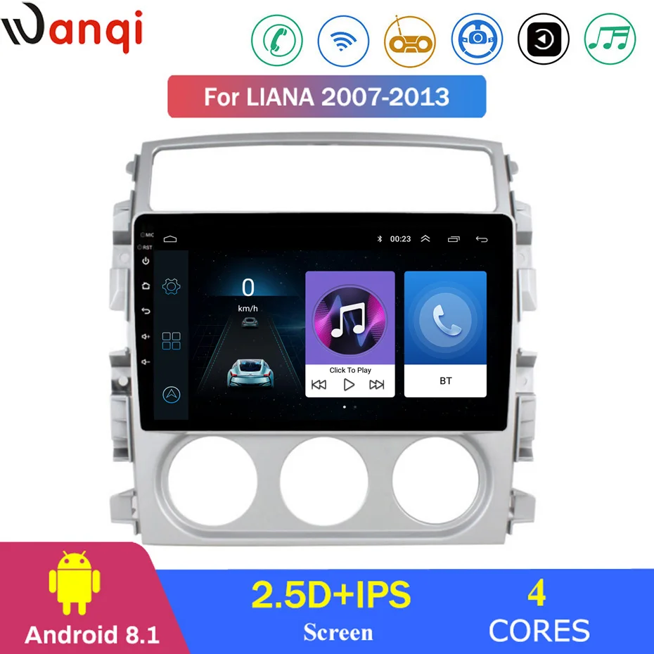 Для Suzuki LIANA 2007-2013 автомобильный Радио Мультимедиа Видео плеер навигация gps Android 8,1 аксессуары SWC BT wifi седан без dvd
