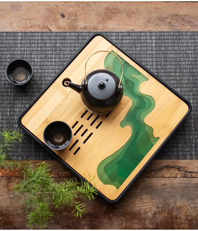 Juego De Puer аксессуары Keukenhulpjes Te Chino настольная чайная посуда Sunum Tepsi Бамбук Gongfu Китайский кунг-фу держатель чайный поднос
