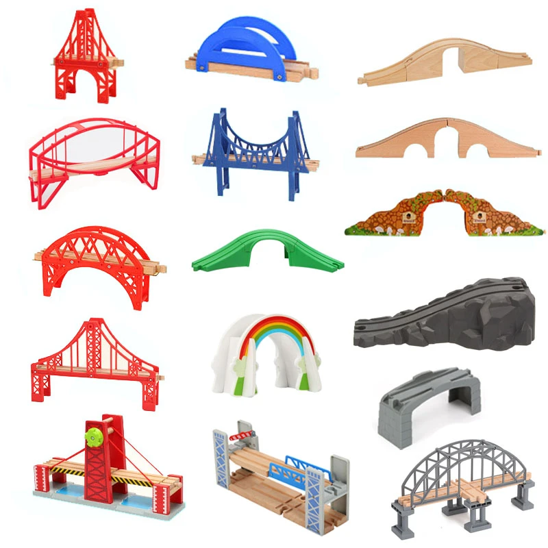 Wooden Train Track Bridge Beech Wooden 