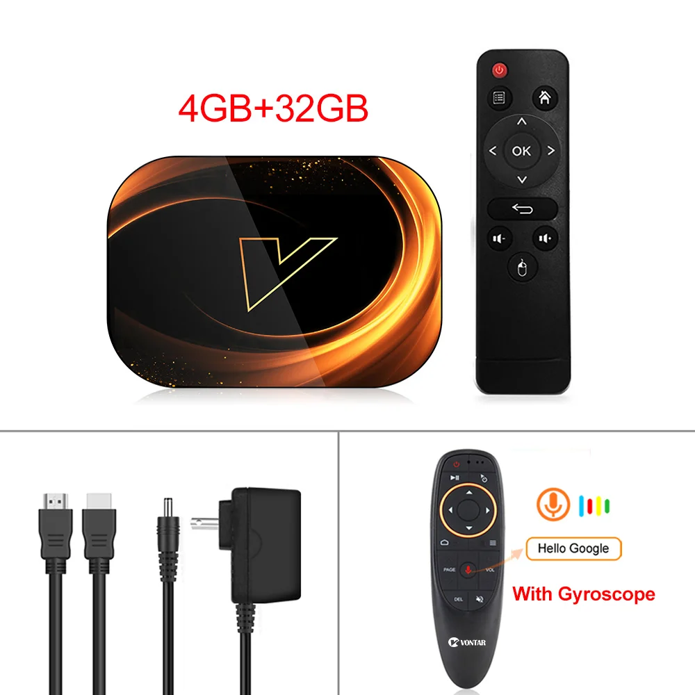 VONTAR X3 4 Гб 128 Гб 8K Amlogic S905X3 Smart tv BOX Android 9,0 Dual Wifi 1080P 4K Youtube ТВ-приставка 4 Гб 64 ГБ 32 ГБ - Цвет: 4GB 32GB G10 RC