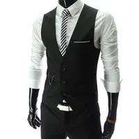 M-7XL 2024 New Dress Vests For Men Slim Fit Mens Suit Vest Male Waistcoat Gilet Homme Casual Sleeveless Formal Business Jacket 1