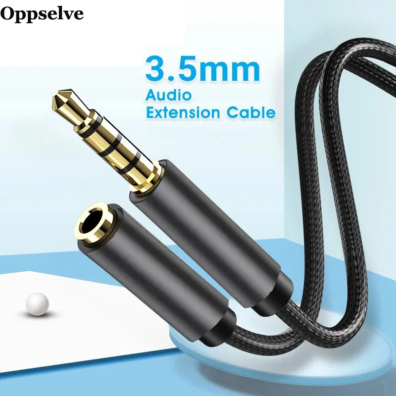 Oppselve Jack 3.5 mm Audio Extension Cable for Huawei P20 P30 Lite Stereo 3.5mm Aux Headphones Xiaomi Redmi 5 7 | Электроника
