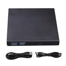 محمول حجم التوصيل والتشغيل محرك خارجي USB 2.0 الموقد CD + RW DVD قارئ ROM CD الكاتب مناسبة ل Mac ل Win7/8/10