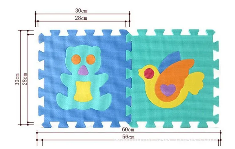 10 шт./компл. детская EVA Цифровая головоломка ковры детские для ползания и игр коврики пены WJ275