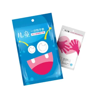

100pcs Healthy Care Protect Disposable PE Gloves Extractable Film Gloves Hand Protective Gloves For Kids Use 4-12 Years Old A4
