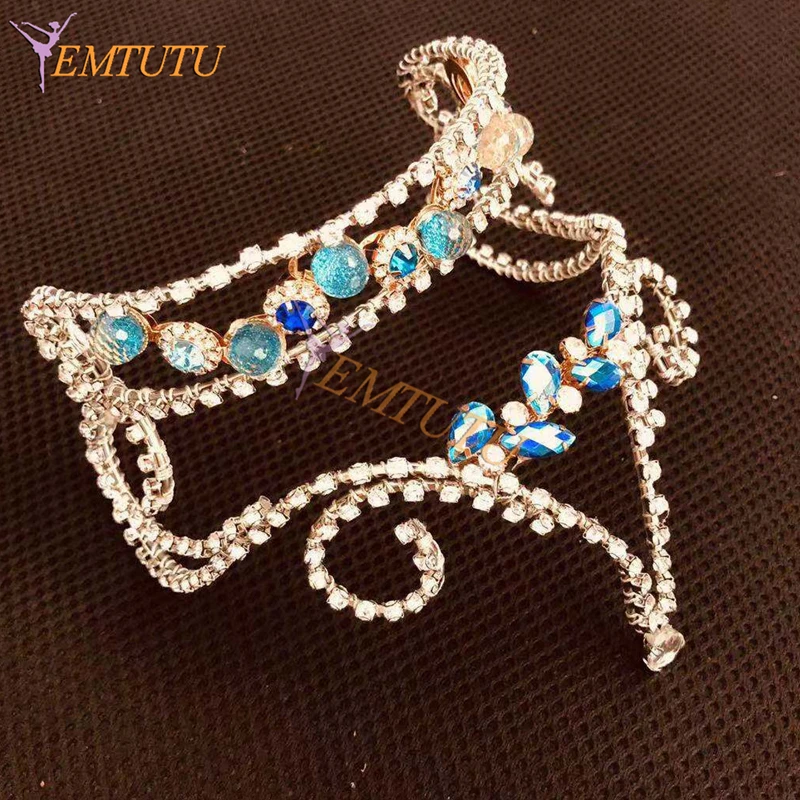 La Bayadere Профессиональный Балетный тиара балетная Корона Хрустальное головное украшение для балета ручная работа балетные головные уборы головной убор на заказ