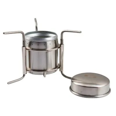 Outdoor Stoves Stainless Steel Portable Mini Ultra-light Spirit Burner Alcohol Stove Camping Furnace With Stand B-1 | Спорт и