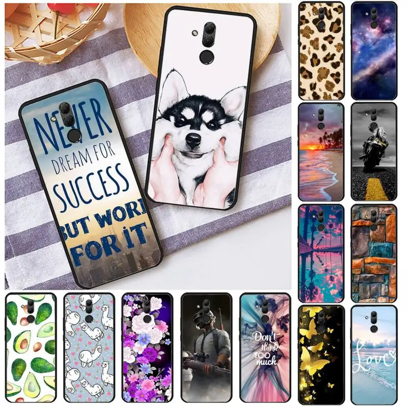 

Cute Husky Dog Minions Alpaca Vintage Flower Marble Leopard Sea Phone Case For Huawei P mate 20 30 40 lite pro honor 8x 10i