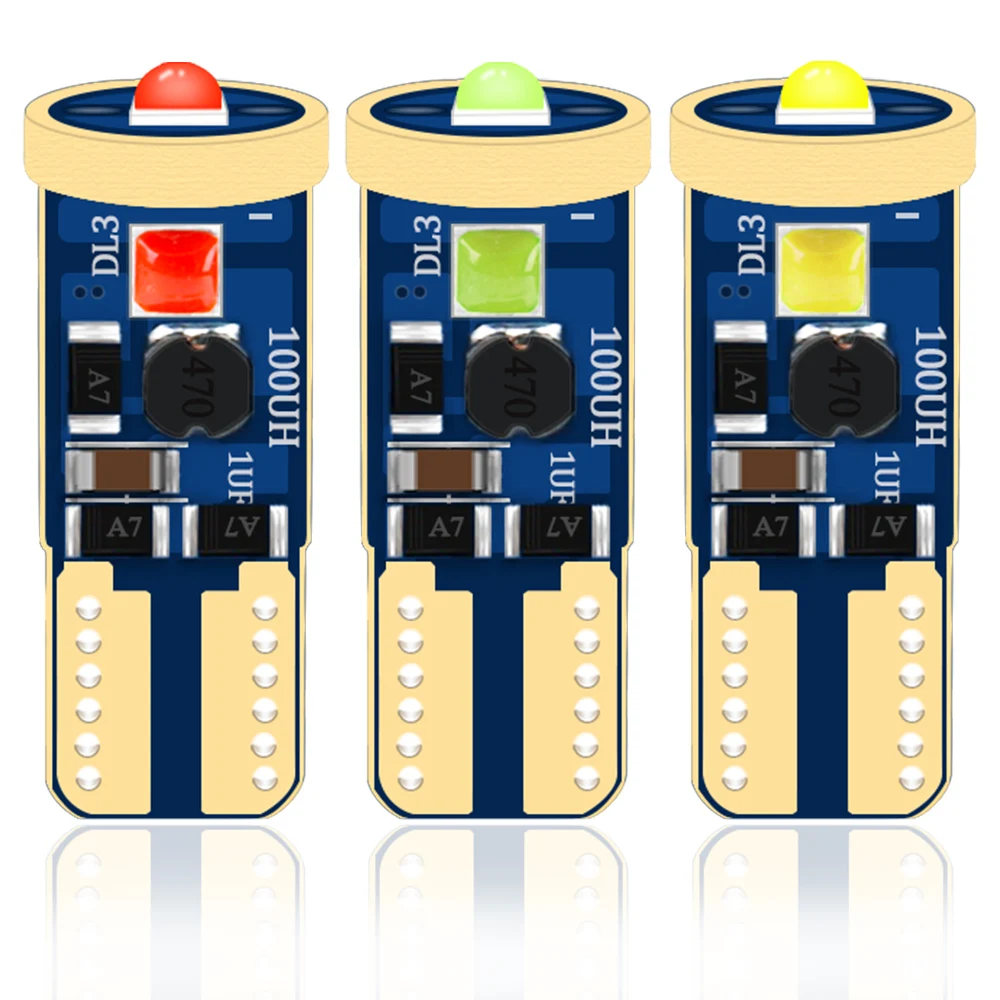 100 шт. T10 W5W 168 194 3030smd 3 светодиодный Canbus светодиодный светильник для салона, чтения, Купола, карты, авто светильник для номерного знака белого цвета