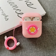 For AirPods 2 Case Cute Cartoon Sailor Moon Pink Girl Earphone Cases For Apple Airpods Case Cover Funda