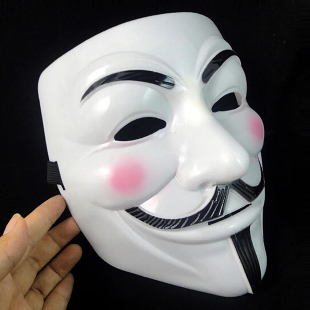 Вендетта Хэллоуин косплей фантазии туалетный V маска Guy Fawkes макияж белый/желтый