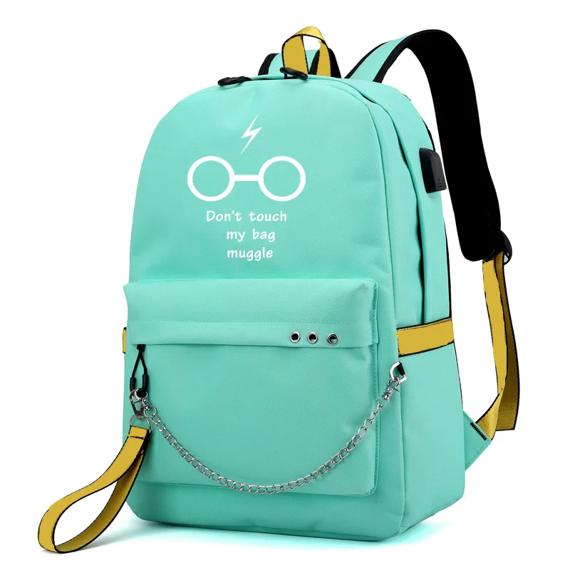 IMIDO Lumious студенческие рюкзаки для женщин, персональная зарядка через Usb, яркие цвета, дорожные сумки для девочек, модные школьные сумки из парусины для подростков - Цвет: Green A