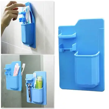 

Creative Silicone Bathroom Organizer Toothbrush Holder Wall Shaver Razor Organizer Toothpaste Holder for Bathroom Shower Mirror