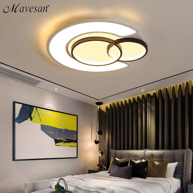 

Modern LED ceiling light round simple decoration RC Dimmable fixtures For dining bed living room ceiling lamp