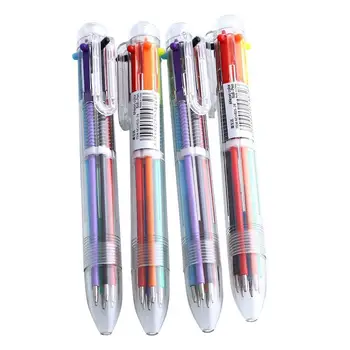 

Automatic Ballpoint Pen 6 Colors in 1 Colorful School Creative Multicolor Ballpen Office Supplies Write Novelty Gift Students