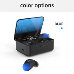 ES01 TWS Bluetooth наушники V5.0 сенсорные беспроводные наушники с зарядным отсеком гарнитура с цифровым дисплеем наушники