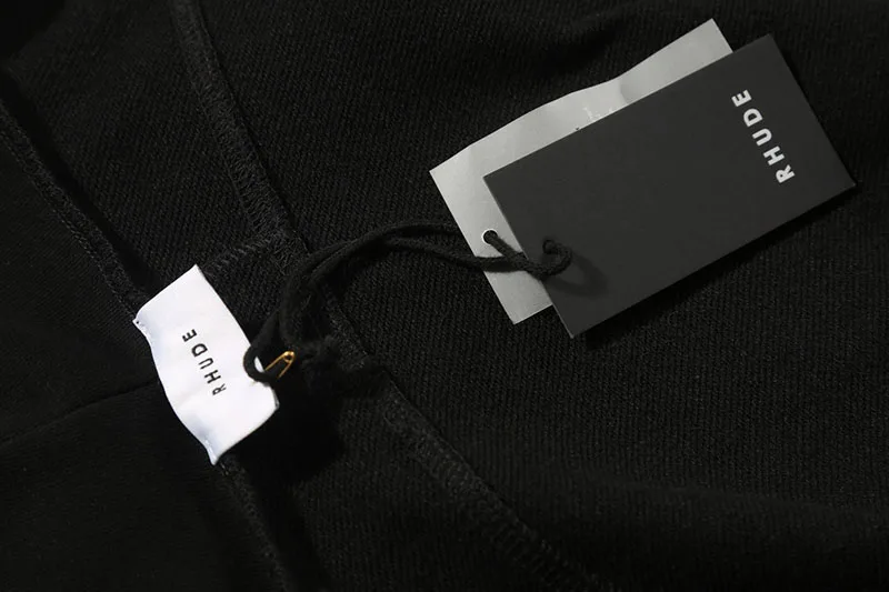 Новые эксклюзивные толстовки с капюшоном Rhude x Maxfield в Лос-анжелесском стиле для мужчин и женщин с принтом в виде волка, пуловеры, свитшоты