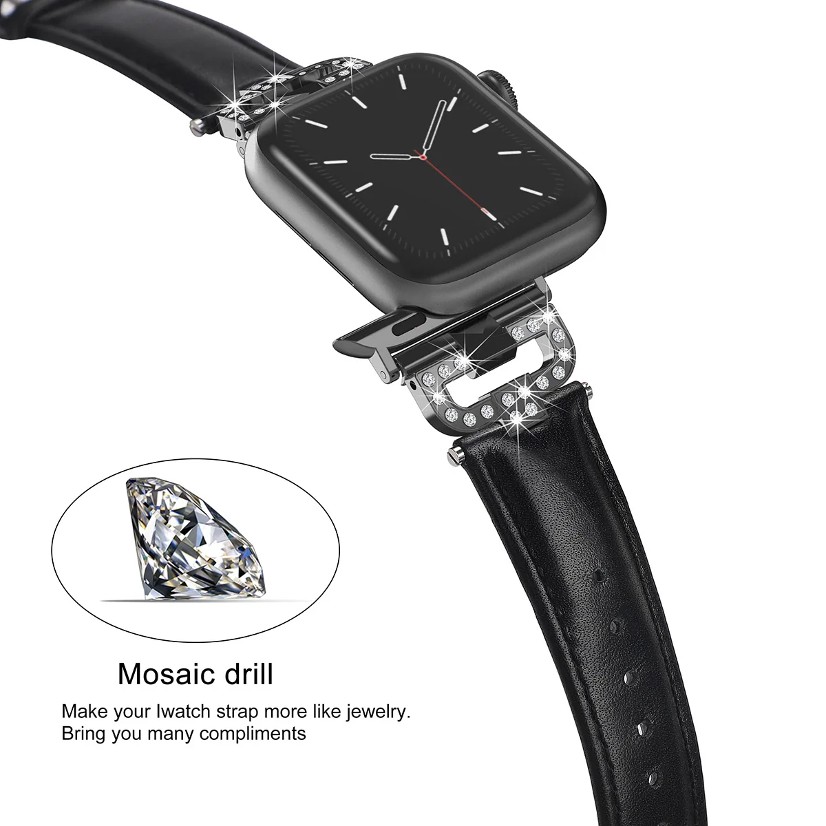Кожаный браслет-петля для Apple Watch Series 5, 4, 40 мм, 44 мм, женский браслет-ремешок для iWatch 38 мм, 42 мм, серия 3, 2
