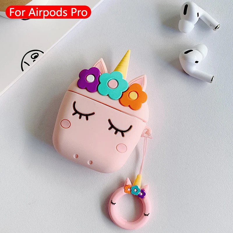 1039 Милые Мультяшные беспроводные bluetooth-наушники airpods pro Чехол защитный чехол для Apple Airpods Pro гарнитура силиконовый мягкий чехол - Цвет: 1039