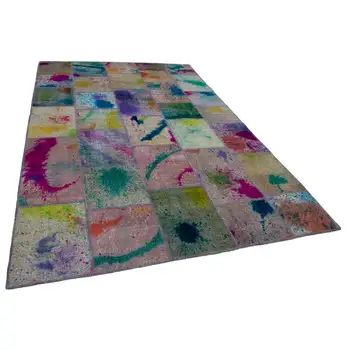 

200x303 Cm Multicolor Handmade Patchwork Rug-7x10 Ft