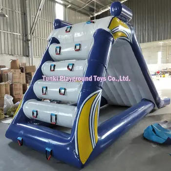 

floating inflatable water slide with steps