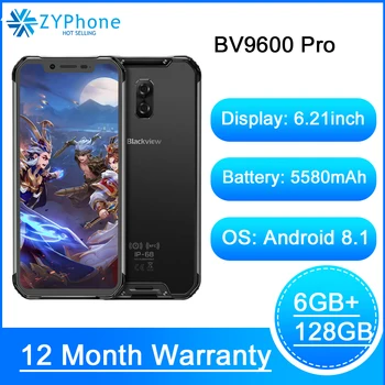 Перейти на Алиэкспресс и купить Смартфон Blackview BV9600 Pro защищенный, IP68, 6 + 128 ГБ, Android 8,1