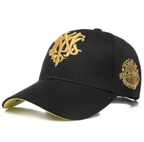 nuevo NY tridimensional sombrero de Padre con bordado de los hombres de moda de verano gorra de béisbol salvaje primavera V - Цвет: Цвет: желтый