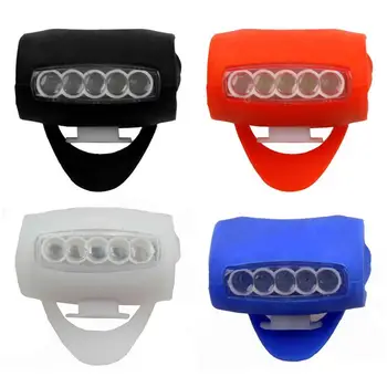 

LED Road Bike Safety Warning Lamp 3 Modes Battery Powered MTB Bicycle Front Tail Frog Lights for Outdoor Night Cycling