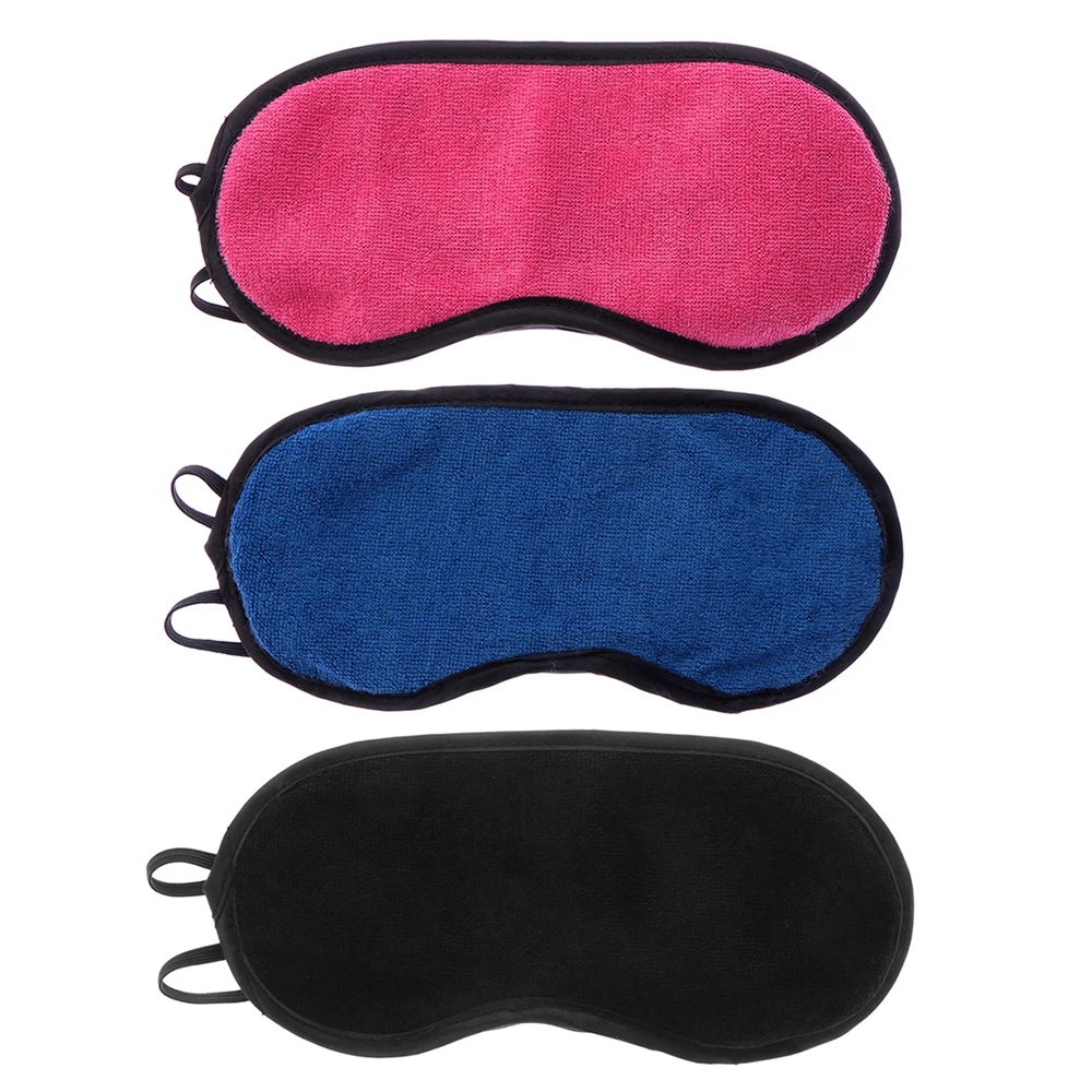

1 pcs Soft Eyepatch Towel Goggles Sleeping Eye Mask Eyes Protection Blindfold Cotton Eye Cover Eyeshade Blue/Rose Red/Black